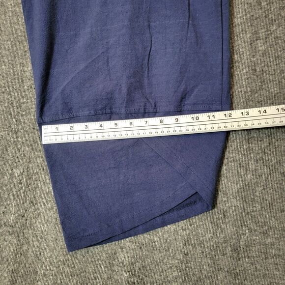 Gracila Pants Womens 4XL Blue Wide Leg Elastic Waist Pull On Tulip Hem Crop - Picture 8 of 15